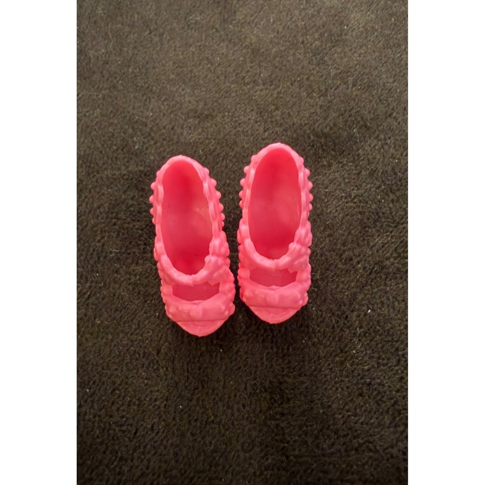 Barbie Floral High Heel Doll Shoes Peep Toe Platform Fashion Doll Accessory B14